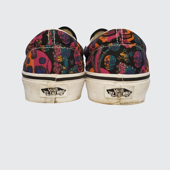 VANS Slip On Mushroom Skull Trippy Drip Psychedelic Mens 9 /Womens 10.5 - Picture 6 of 7